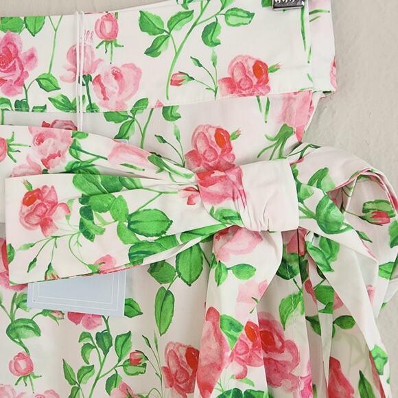 NEW Hill House Mirabel Pink Roses Floral Midi Wrap Skirt - Picture 5 of 12